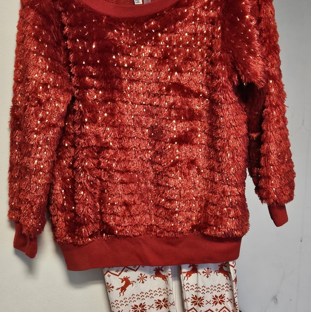 2 Piece Sparkly Rheindeer Outfit Sz 4T Nannette Kid